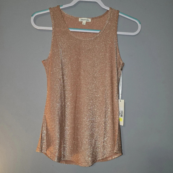 🆕Ellie & Kate Flouncy Shimmer Tank, Size Small - NWT - Picture 1 of 5
